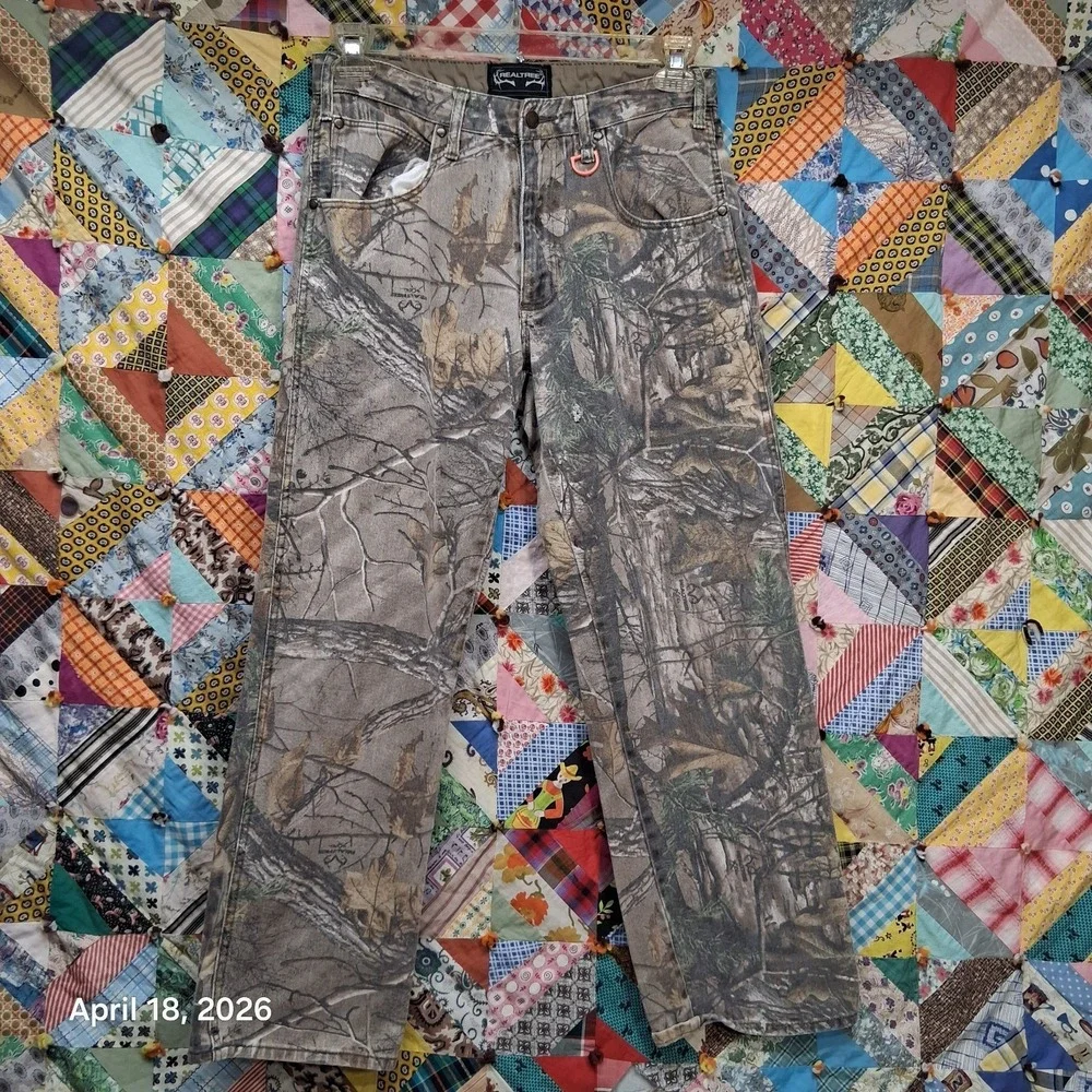 Realtree‎ Camouflage Hunting Jeans Size 32x32 Woodland Camo